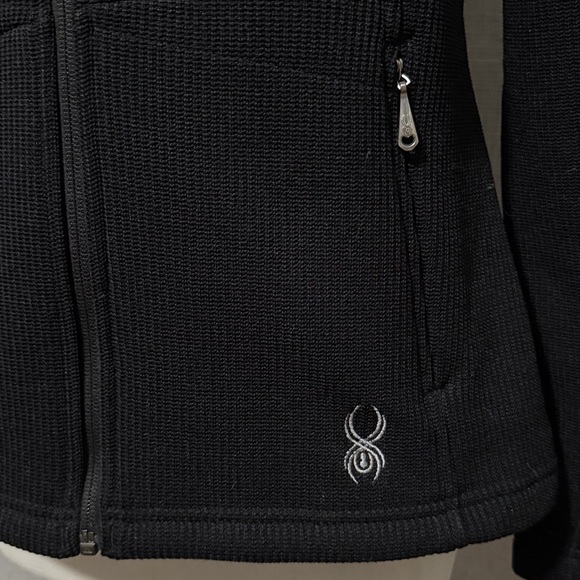 Wmns Spyder ”Core” Zip Up Jacket-Black-Sz L-EUC-Polyester-Zip Pockets - Picture 3 of 16